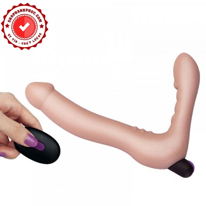 Sextoy 2 Đầu Joy Strapless Silicon Mềm, Rung Và Điều Khiển Từ Xa 03