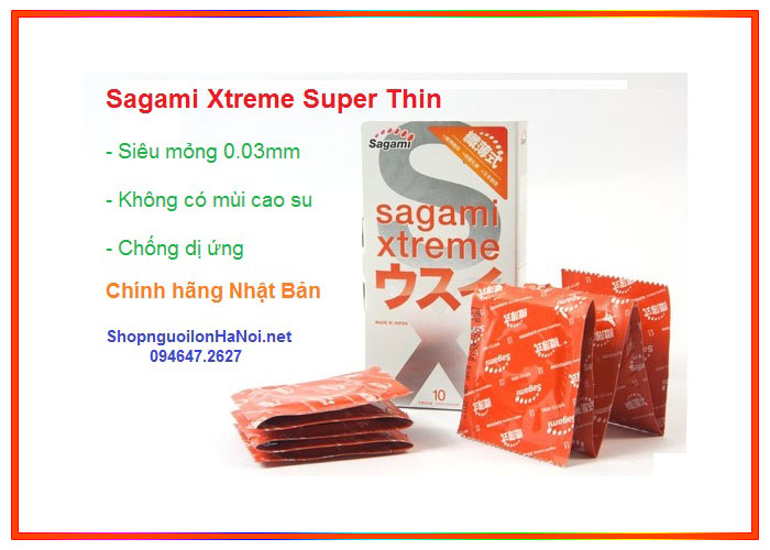 Bao cao su Sagami Super Thin siêu mỏng made Japan